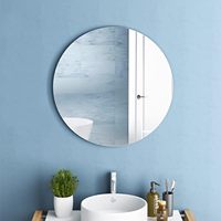 Miroir mural décoratif rond en acrylique, style Art Déco léger et luxueux, miroirs muraux décoratifs classiques, miroirs circulaires autocollants