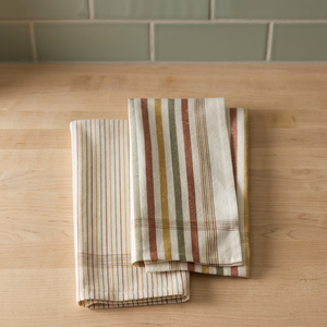 Toallas de Cocina Rectangulares de Algodón a Rayas Bordadas Personalizadas, Tejidas a Máquina, Lavables, para Uso Doméstico - Product Image 1