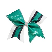 Nœuds de cheerleading personnalisés en gros, rouge, blanc, noir, à paillettes, avec nom et année de fin d'études, pour la remise des diplômes