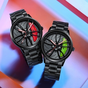 Reloj de Pulsera de Acero Inoxidable para Hombre, Diseño de Llanta de Coche, Deportivo y Elegante, con Manecillas Luminosas, Envío Directo - Product Image 3