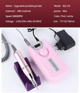 Perceuse à ongles électrique Portable professionnelle 30000 tr/min modèle de vitesse avec prises britanniques US vente directe d'usine <span class=keywords><strong>pour</strong></span> le polissage de pédicure - Product Image 2