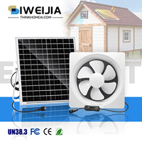 Ventilateur d'extraction solaire mural 12V sans balais DC IP68 6/8/10/12 pouces personnalisable ODM OEM, étanche CE RoHS FCC