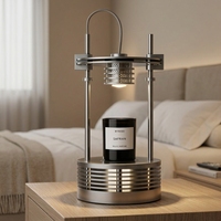 Lampe de table aromathérapeutique industrielle en acier inoxydable, diffuseur de parfum, lumière LED, base E27 pour la décoration de la chambre