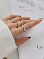 Dylam bijoux fins minimaliste en argent sterling 925 plaqué or 18 carats, nœud papillon réglable, polonais, bagues pour femmes redimensionnables
