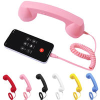Récepteur de téléphone portable bluetooth, Microphone rétro, casque de téléphone portable, récepteur Anti-Radiation
