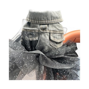 Vestido de mezclilla de diseñador para perro, tutú de tul negro, ropa vintage lavada para mascotas, <span class=keywords><strong>disfraz</strong></span> de fiesta de Año Nuevo Chino para perros pequeños y medianos, venta al por mayor - Product Image 3