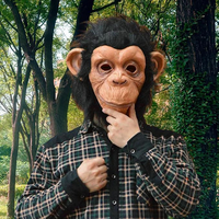 Masques réalistes en latex de singe, gorille, babouin, chimpanzé, tête entière, pour Halloween, anniversaire, Noël, décoration de fête, thème de vacances pour adultes