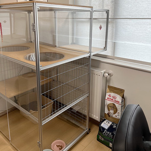 Aluminum Profile <b>Cat</b> <b>Cage</b> Rectangular Multifunctional Pet Furniture Custom Size - Product Image 1