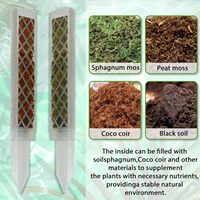 Lot de 2 supports de poteau en mousse en plastique pour plantes grimpantes pour application à la maison et au jardin.