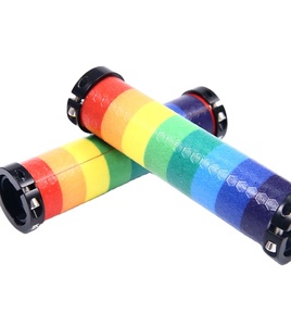 Kmotion best-seller arc-en-ciel usine vente en gros accessoires <span class=keywords><strong>de</strong></span> vélo poignée <span class=keywords><strong>de</strong></span> guidon <span class=keywords><strong>de</strong></span> vélo colorée et <span class=keywords><strong>haut</strong></span> <span class=keywords><strong>de</strong></span> <span class=keywords><strong>gamme</strong></span> personnalisée - Product Image 1