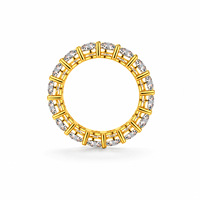 Anello Eternity di Lusso in Argento Sterling 925 con Moissanite Colore D VVS1, Fascia Pavé per Fidanzamento e Matrimonio da Donna