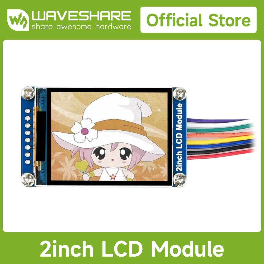 LUCKFOX 2-inch LCD Display Module – 240x320 RGB IPS Scherm, SPI Interface, 3.3V/5V, Compatibel Met Raspberry Pi/STM32
