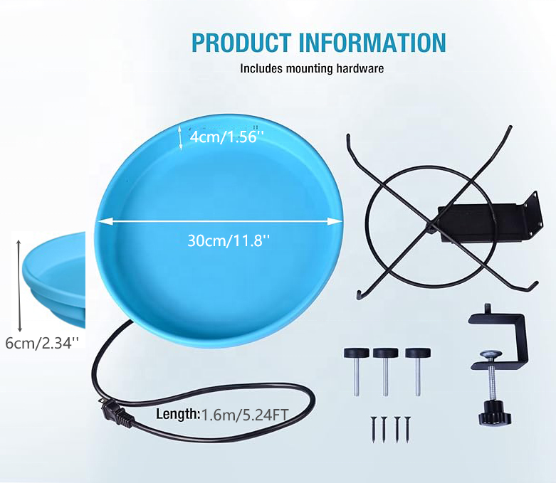 bird bath thermostatically controlled metal