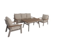 Fauteuil de salon en plein air canapé sectionnel canapé en aluminium durable ensemble pour patio cour hôtel