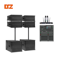 Système de haut-parleurs actifs étanches de type Line Array, 10 pouces + caisson de basses de 18 pouces, pour événements, fêtes et spectacles