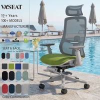Chaise de bureau de direction pivotante de luxe en tissu, réglable, ergonomique, inclinable, pour le gaming