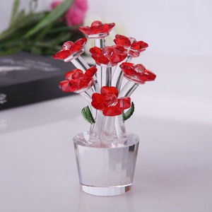 Adorno decorativo de flor de cristal, cristal K9, estilo moderno y sencillo, regalo de cumpleaños para niñas - Product Image 3