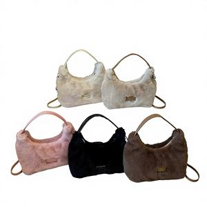 Nouvelle mode : Sac zippé court en fausse fourrure unie pour femme, idéal pour le shopping, les sorties et les voyages - Product Image 1