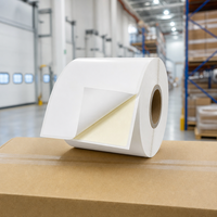 Rouleau d'étiquettes thermiques directes carrées 100x100mm, autocollantes, pour codes-barres, pour l'étiquetage des colis en logistique, expédition et entrepôt