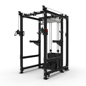 Entraîneur de câble multifonctionnel <span class=keywords><strong>CrossMax</strong></span> Pro-Power Squat Rack + Pulldown haut/bas-Système de gymnastique domestique et commercial ultime - Product Image 1