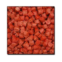 Granulés de plastique HDPE recyclé de haute qualité, couleur rouge, qualité film pour soufflage, industrie chimique, Plastmax, sac PP de 25 kg