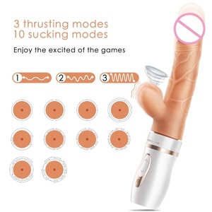 Realista pene artificial empuje tonto vibrador pene consolador juguetes sexuales para mujer - Product Image 2