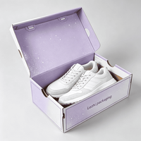 Boîtes d'emballage pour chaussures en carton ondulé en gros, logo personnalisé imprimé, boîtes rigides pliables en carton pour chaussures