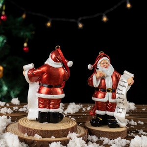 Pendentif de décoration d'arbre de Noël fait à la main nouveau ornement de résine de père Noël pour le bureau à la <span class=keywords><strong>maison</strong></span> pour le cadeau de fête - Product Image 2