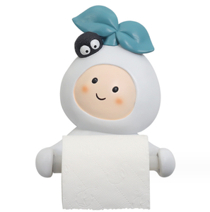 Portarrollos de papel higiénico para almacenamiento en el baño del hogar, tubo de toalla de papel sin uñas de dibujos animados de resina creativa Mr. <span class=keywords><strong>Bo</strong></span> - Product Image 4