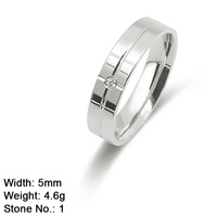 Bague de Fiançailles et de Mariage en Gros : Anneau Simple, Sertissage Clos, Design Tendance et Classique
