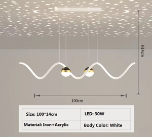Lustres Led 100CM pour Salon <span class=keywords><strong>Salle</strong></span> <span class=keywords><strong>À</strong></span> <span class=keywords><strong>Manger</strong></span> Lampe Suspendue De Style Moderne pour <span class=keywords><strong>Suspension</strong></span> De Plafond Conception Lustres Luminaires - Product Image 5