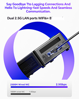 Mini PC AOOSTAR GEM12+ con AMD Ryzen 7 PRO 8845HS 5.1GHz, 32GB DDR5, 1TB SSD, Radeon 780M, WiFi6, BT5.2, USB4, Salida de Pantalla 4K