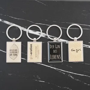 Không Có Tối Thiểu Bán Buôn Cá Nhân Logo Thương Hiệu Tên Vòng Chìa Khóa Chuỗi Tag Tùy Chỉnh Keychain