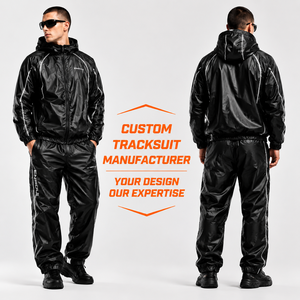 Conjunto Deportivo de Chándal para Hombre OEM Personalizado, <span class=keywords><strong>Chaqueta</strong></span> Cortavientos y Pantalones Reflectantes con Estampado de Poliéster y Nailon, <span class=keywords><strong>Impermeable</strong></span> para Deportes al Aire Libre - Product Image 3