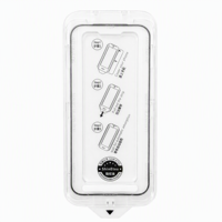 Protection d'écran en verre trempé 9H anti-traces de doigts sans bulles avec cadre d'installation pour iPhone 17 Pro Max
