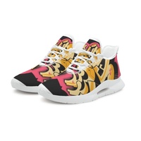 Vente en gros de baskets personnalisées grande taille, jaunes, imprimé graffiti urbain, chaussures de course Blade, design personnalisé, chaussures de sport décontractées