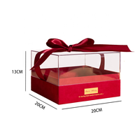 Boîte cadeau personnalisée avec logo d'entreprise pour Noël et Thanksgiving, boîte à bonbons transparente en acrylique, boîte à bonbons vide pour demoiselle d'honneur, boîte cadeau de mariage