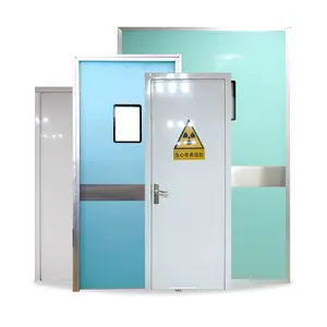 Porte en plomb de protection de l'hôpital de la salle de radiographie doublée de plomb anti-rayonnement 1pb 2pb