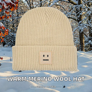 High Quality Winter Warm 100% Wool Travel Hat Soft Skin-friendly with Customized Logo Checkered <b>Pattern</b> Common - Product Image 2