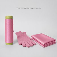 Fil de nylon DTY teint en masse 70D/24F rose 100% nylon pour gants, fourni directement par l'usine