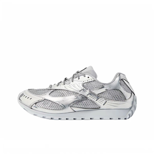 Baskets décontractées respirantes en maille pour femmes, avec empiècements métalliques et bout en nubuck, semelle extérieure en caoutchouc antidérapante, légères pour la marche - Product Image 4