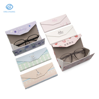 Étui à lunettes pliant en cuir PU boîte de lunettes de soleil personnalisée emballage mallette de rangement portable pour lunettes
