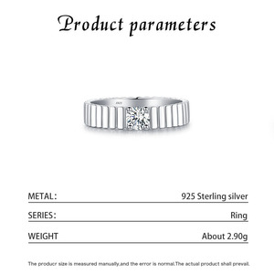 S925 <b>Silver</b> Half Eternity Baguette CZ Band with CenRound Diamond <b>Solitaire</b> <b>Ring</b> Prong Setting Classic Engagement Band for Women - Product Image 2