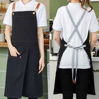 Tablier de cuisine imperméable de haute qualité pour la maison, uniforme de travail unisexe, LOGO personnalisable pour restaurants, cafés et boulangeries
