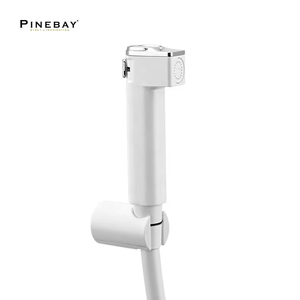 PINEBAY, изготовленные на заказ, пластиковые ручные биде высокого давления от производителя, белый Shattaf, набор ручных распылителей для ванной комнаты - Product Image 1