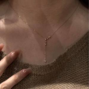 สร้อยคอเงินแท้ S925 ประดับด้วยอาเกต ดีไซน์หรูหรา สไตล์นางฟ้า ประดับเพชร พร้อมพู่ห้อยรูปหัวใจ ดีไซน์เฉพาะตัว - Product Image 5