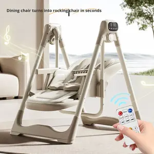 Kursi goyang elektrik dua dalam satu bayi portabel, kursi tinggi untuk penggunaan rumah anak-anak tidur terbuat dari plastik 2025 - Product Image 2