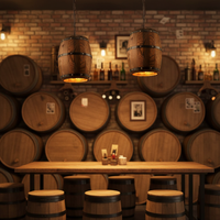 Luminaire suspendu en forme de baril en bois de style industriel rétro pour bars, décoration intérieure