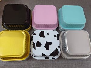 Récipients de cuisson en papier d'aluminium <span class=keywords><strong>noir</strong></span> doré à paroi lisse de 300ml carrés Boîte à cupcakes de 10 oz pour la restauration de ligne aérienne - Product Image 5