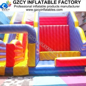 Château gonflable commercial avec mur d'escalade et toboggan combinés, jeu interactif pour enfants avec escalade et glisse pour événements - Product Image 4